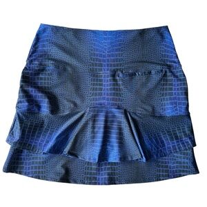 Lucky in Love Birque Croc Print Tennis Skirt Skort | LARGE
